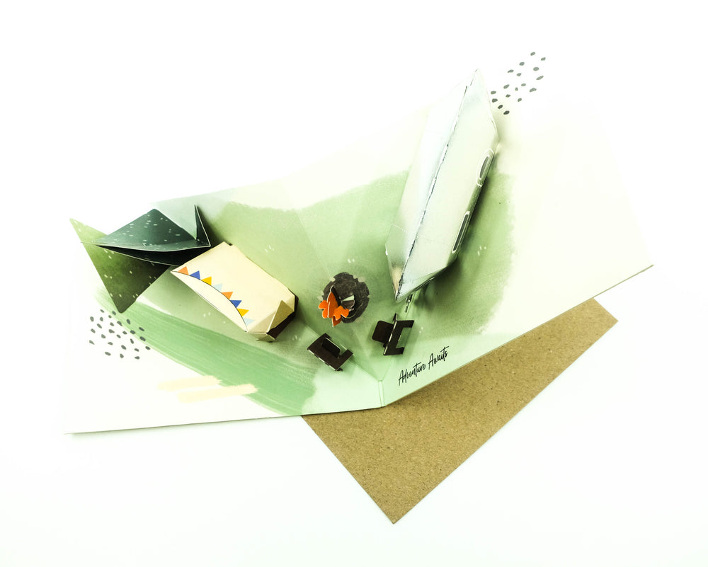 Camping Adventure Pop-Up Card
