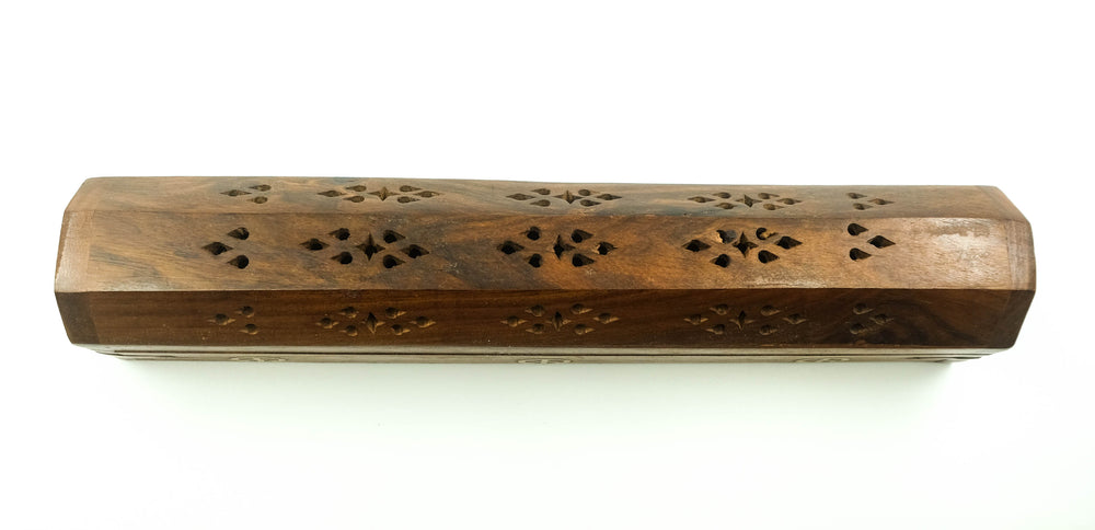 Wood Box Incense Burner - Peace