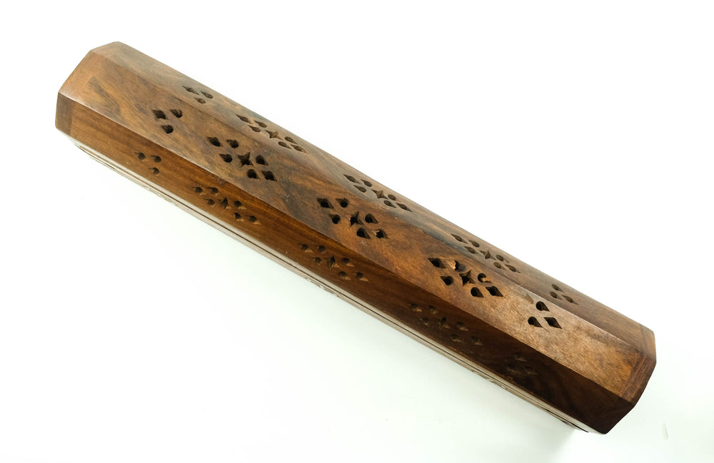 Wood Box Incense Burner - Peace