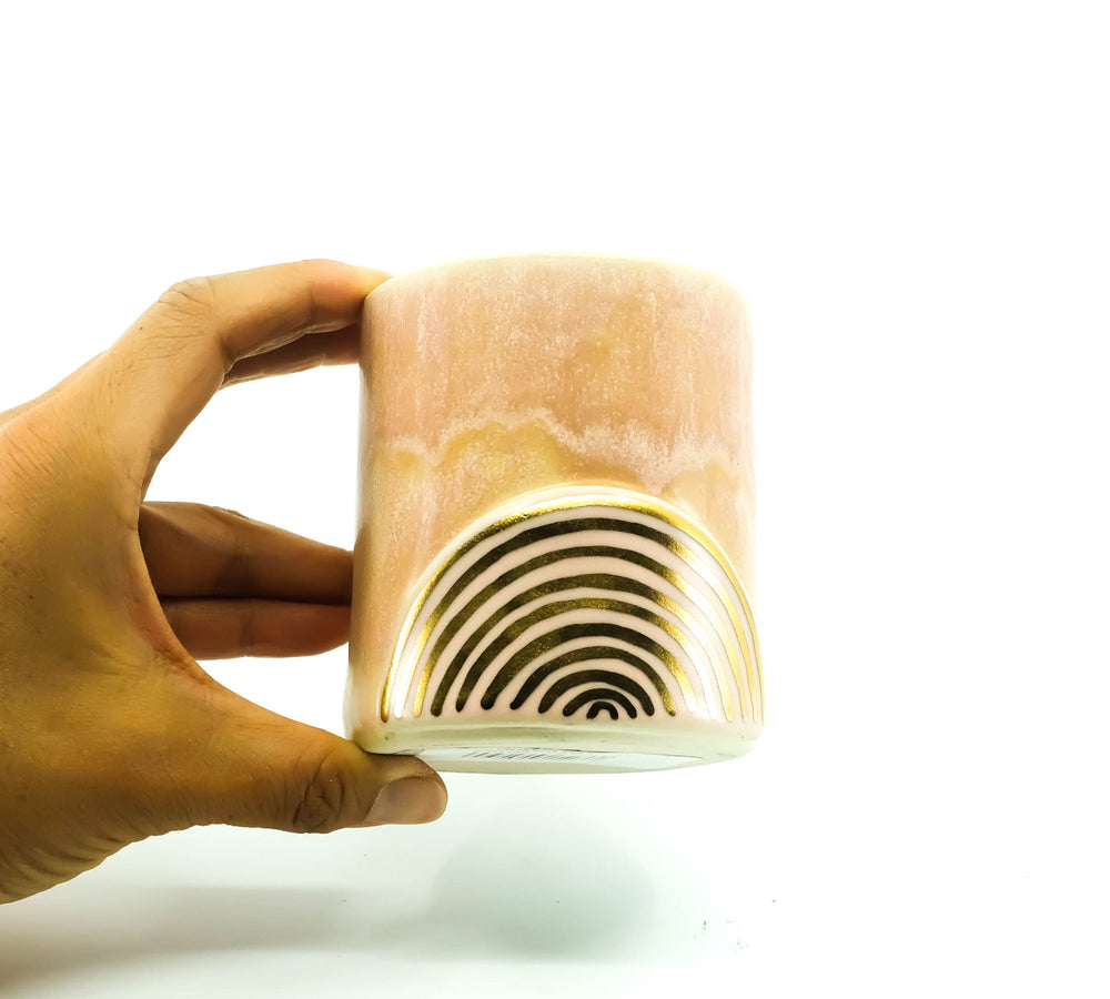 Ceramic Golden Rainbow Tumbler