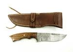Damascus Skinner Hunter Knife - Walnut