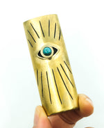 "Eye" Lighter Case With Turquoise