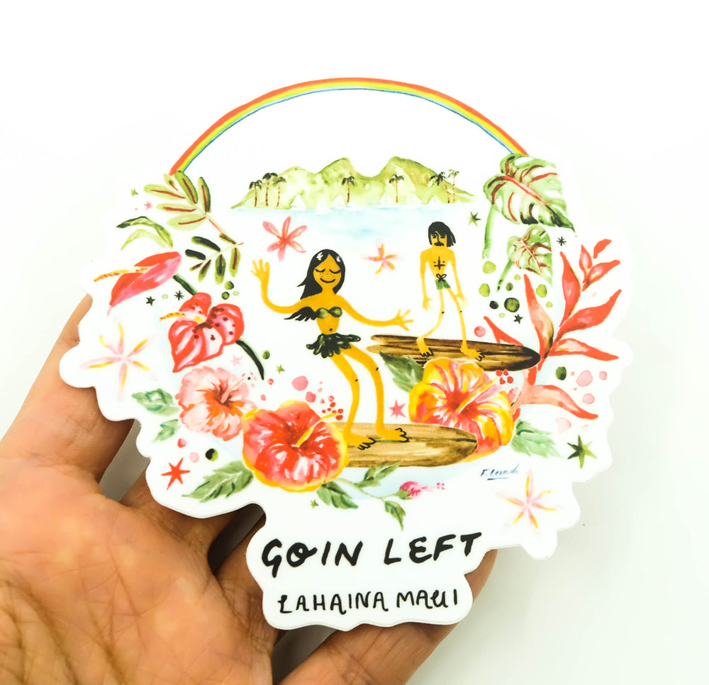 GL X Aloha To Zen "Goin Left" Print Sticker