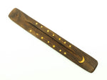 Wood Incense Burner - Star & Moon 10"