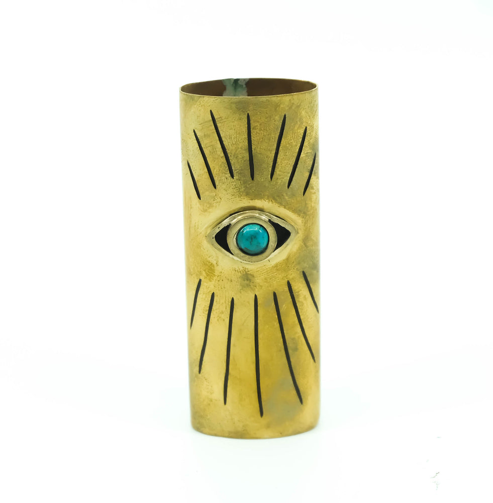 "Eye" Lighter Case With Turquoise
