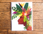 Punky Aloha "Floral Mohawk" Greeting Card