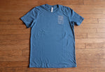 Goin Left Unisex Crew Neck Tee - OG/Egret - Steel Blue