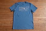 Goin Left Unisex Crew Neck Tee - OG/Egret - Steel Blue