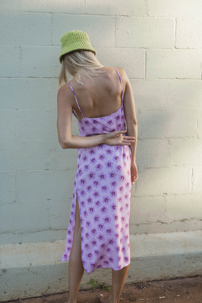 Lokahi Slip Dress - Purple Hibiscus