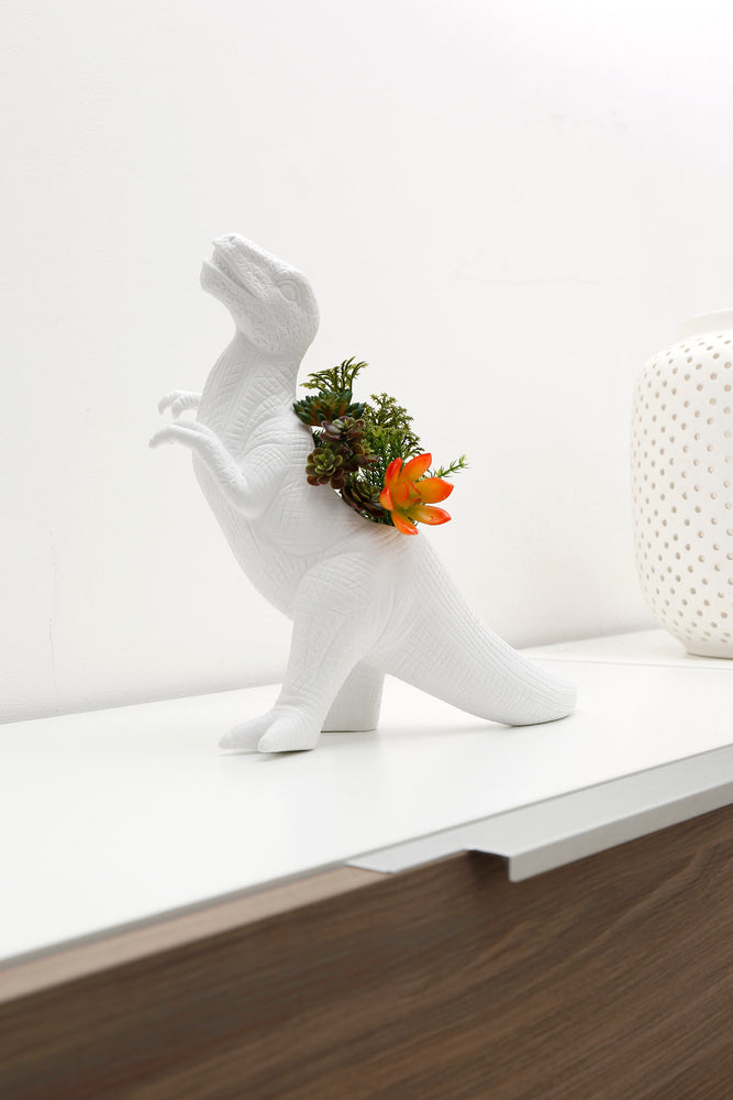 Porcelain Plantasaurus Rex Planter