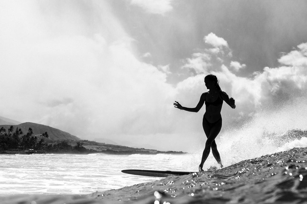 Joy Armstrong Photo Art Print "Shadow Surfer" in Black/White